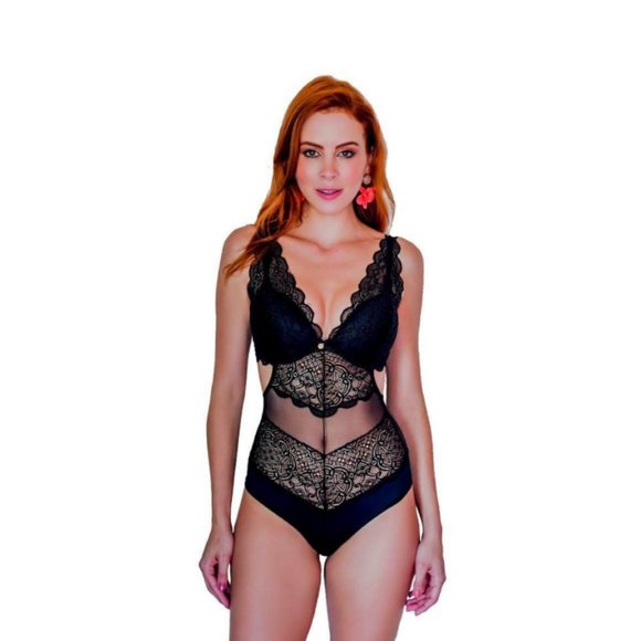 Body luxury black with lace - Picture 1 of 2